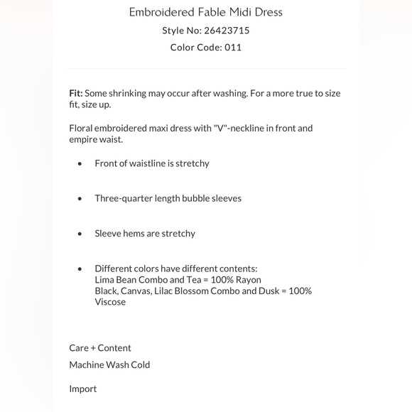 Free People Embroidered Fable Midi Dress Size XS - Picture 6 of 7